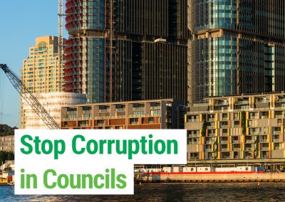 Greens on Council Say No to Corruption