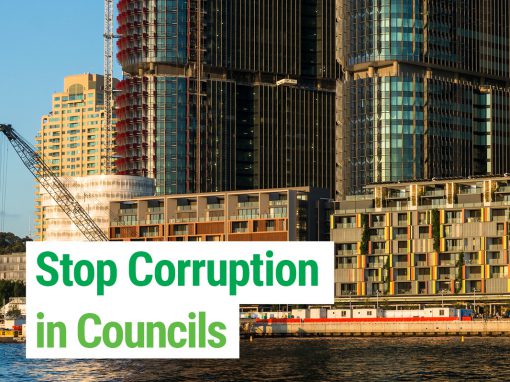 Greens on Council Say No to Corruption